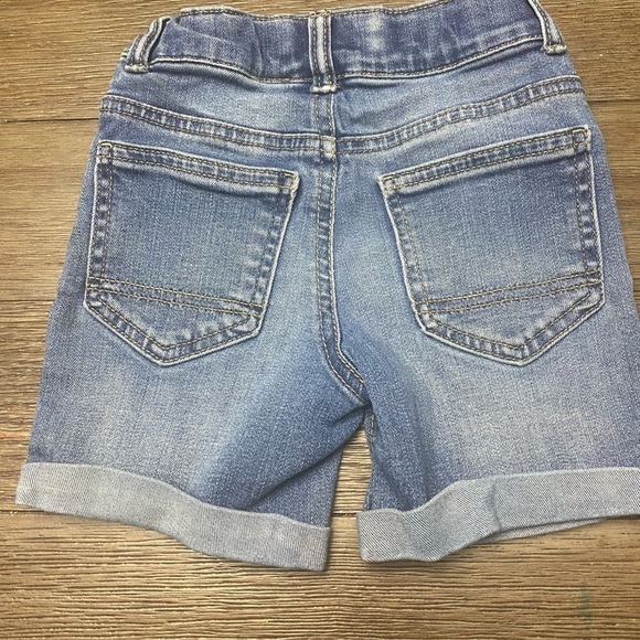Cat & Jack 3T boy denim jean shorts stretch with adjustable waist strap - Picture 2 of 4